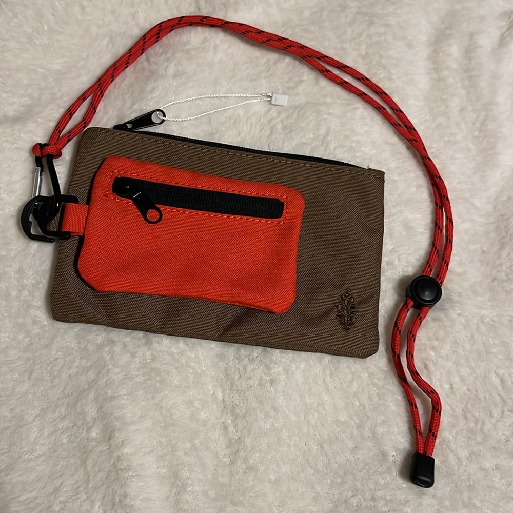 Free People Red zipper pouch